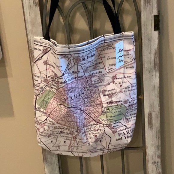 Paris Map Tote Bag - Picture 4 of 4
